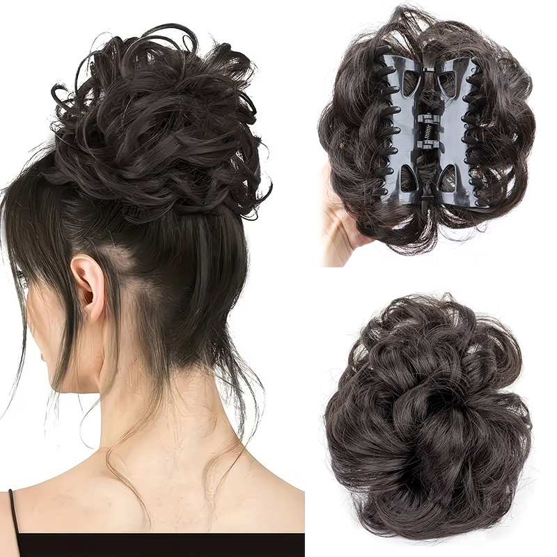 Claw Clip Messy Bun Hair Piece - Synthetic Messy Bun Hair Scrunchie Claw