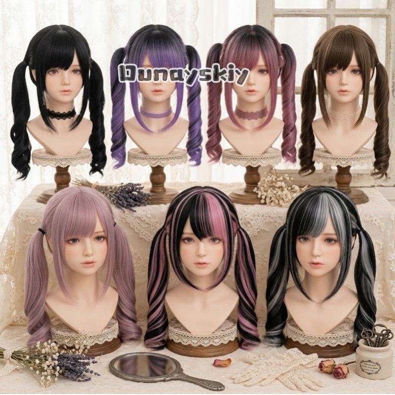 Synthetic Braided Wigs For Black Women - Cosplay Jirai Kei Halloween Party Pink