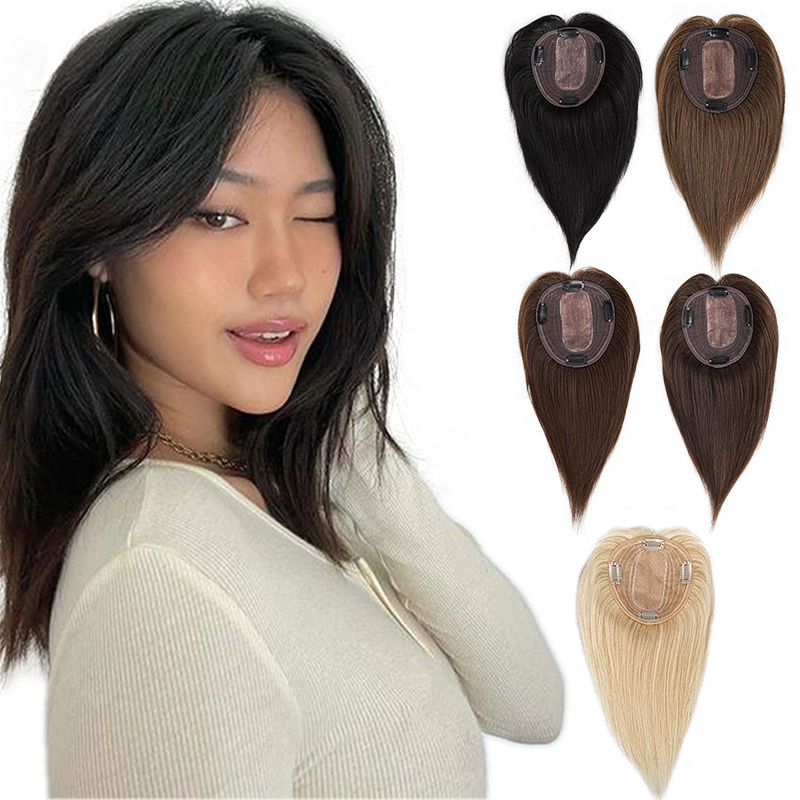 Seamless Clip In Hair Extensions Human Hair - 10 Inch 100% Human Hair 13X12cm