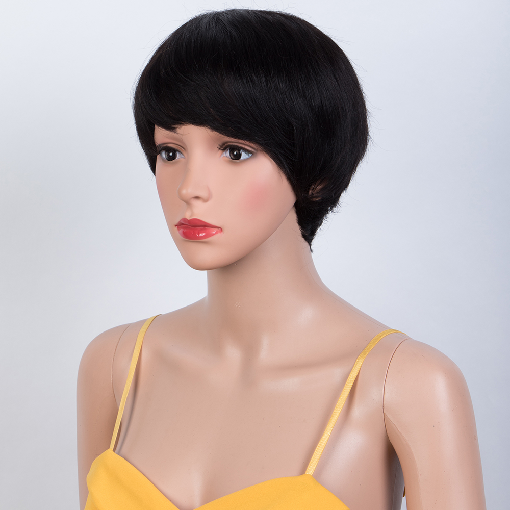 Short Straight Bob Wig Pixie C - огляд і ціна Short Pixie Cut Wig Human Hair Cheap