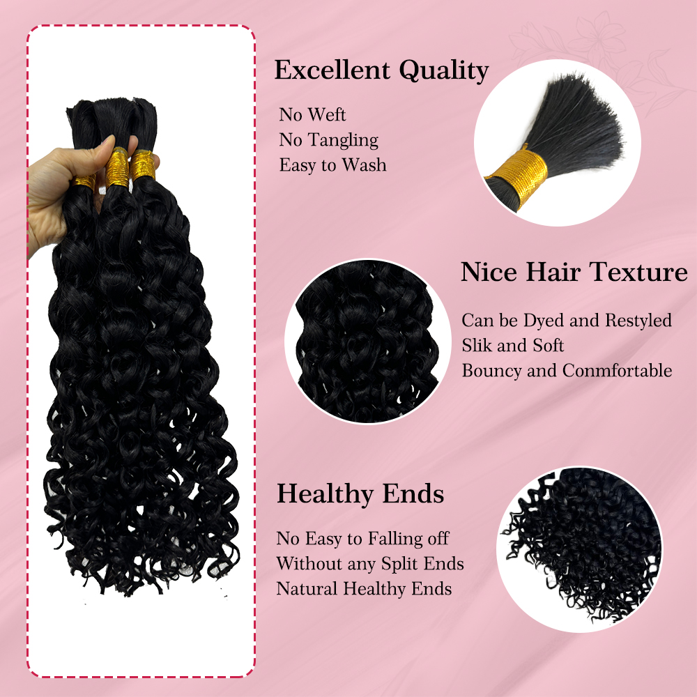 Ali Queen Hair Water Wave Bulk - огляд і ціна Water Wave Bulk Human Hair For Braiding