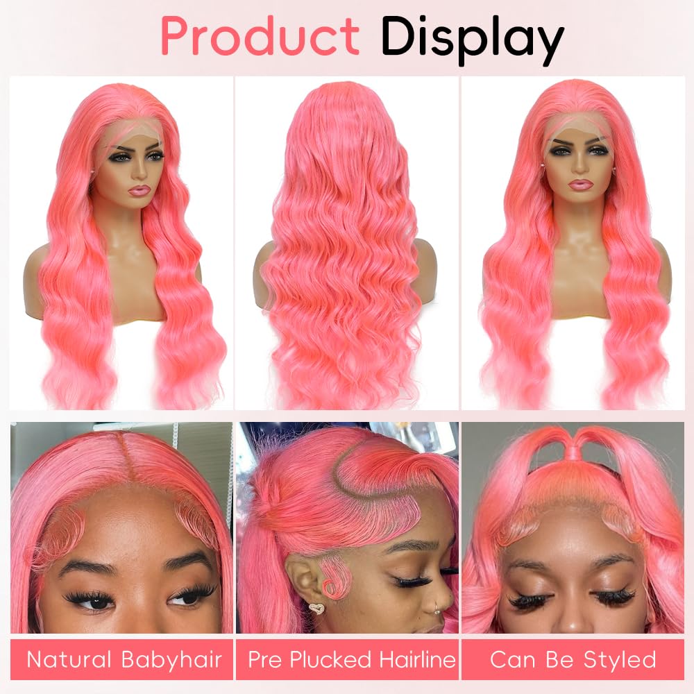 Pink Lace Front Wigs Human Hai - огляд і ціна Hd Lace Frontal Wig Human Hair Pre Plucked