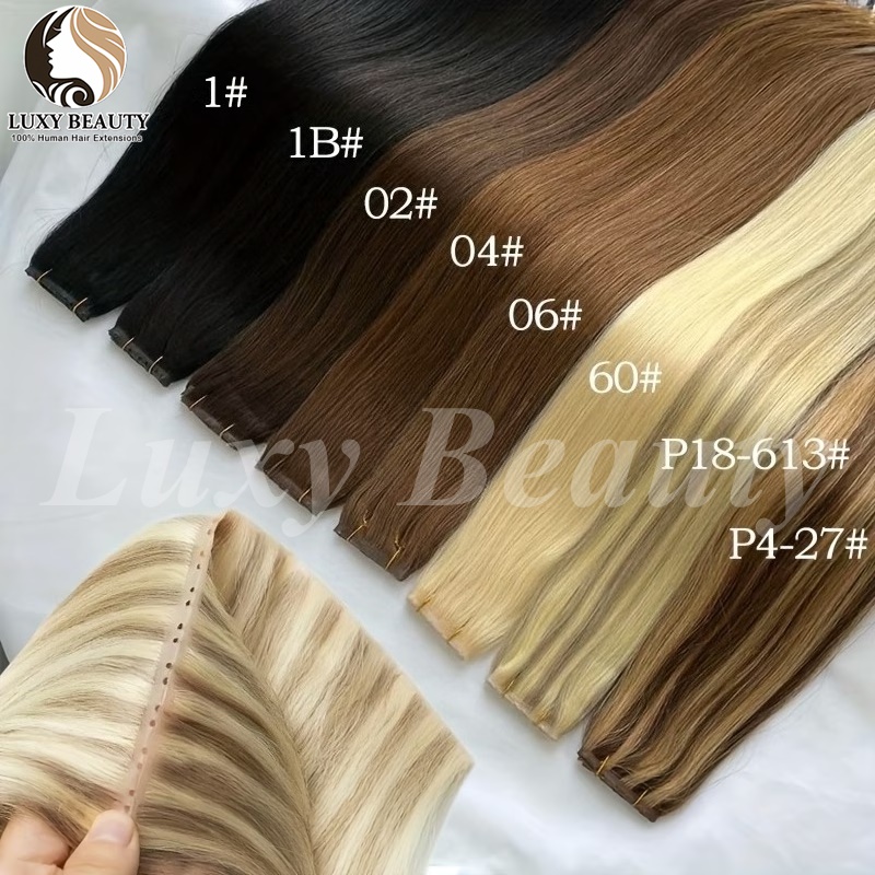 Brown Butterfly Hole Weft Hair - огляд і ціна Invisible Tape In Extensions Real Hair