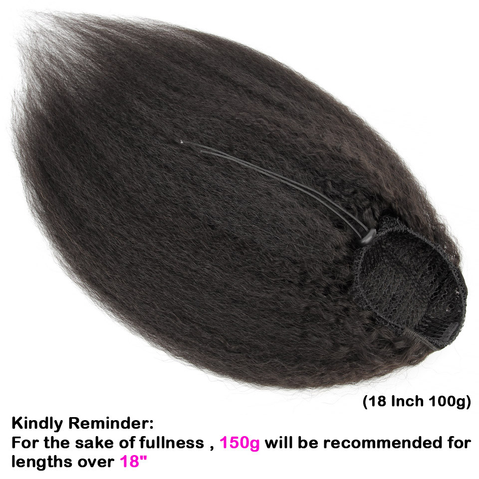 [Yvonne] Kinky Straight Drawst - огляд і ціна Seamless Clip In Hair Extensions Human Hair