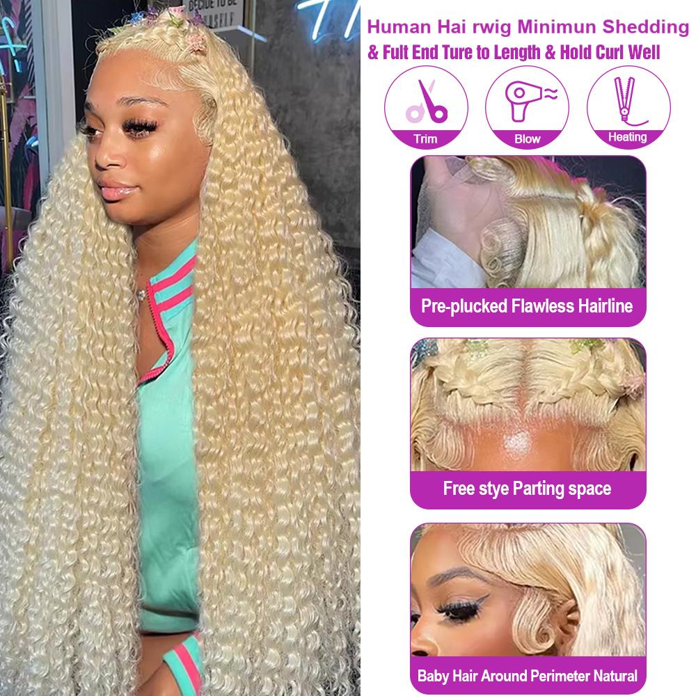 30 40 Inch Deep Wave 13x6 HD L - огляд і ціна Water Wave Bulk Human Hair For Braiding