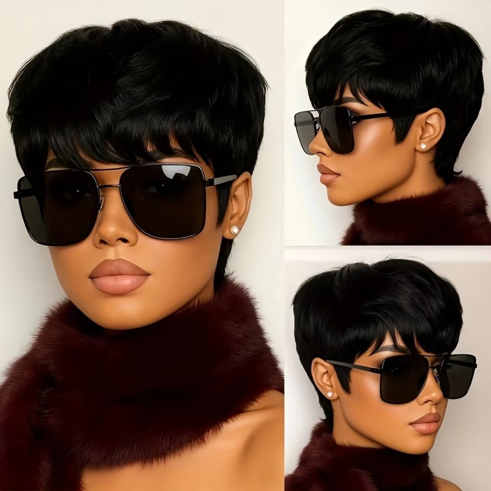 Women's Short Pixie Cut Human  - огляд і ціна Short Pixie Cut Wig Human Hair Cheap