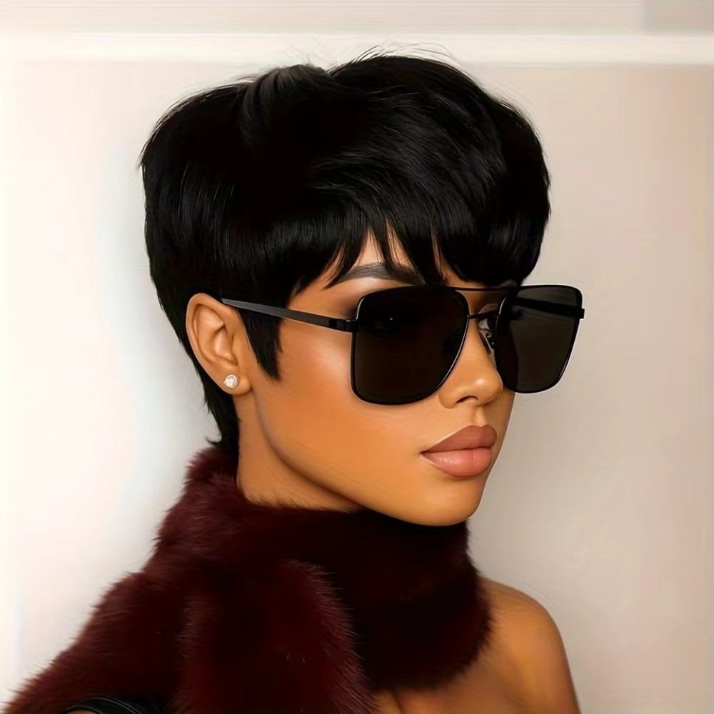 Women's Short Pixie Cut Human  - огляд і ціна Short Pixie Cut Wig Human Hair Cheap