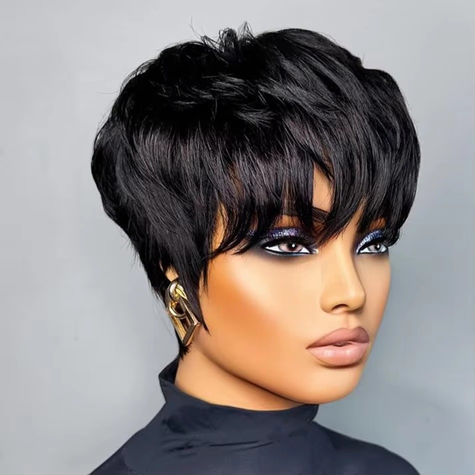 Women's Short Pixie Cut Human  - огляд і ціна Short Pixie Cut Wig Human Hair Cheap