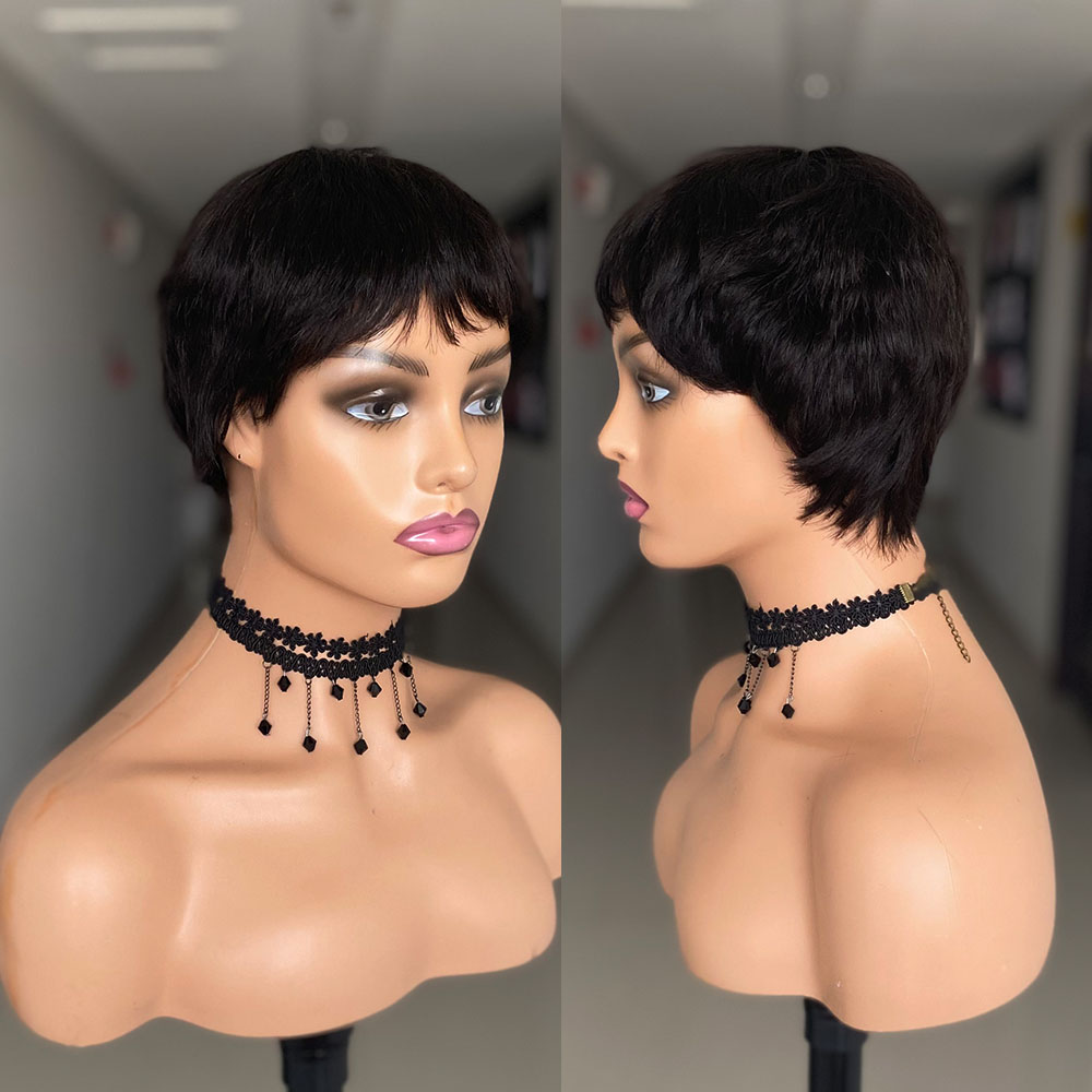 Short Straight Human Hair Wigs - огляд і ціна Short Pixie Cut Wig Human Hair Cheap