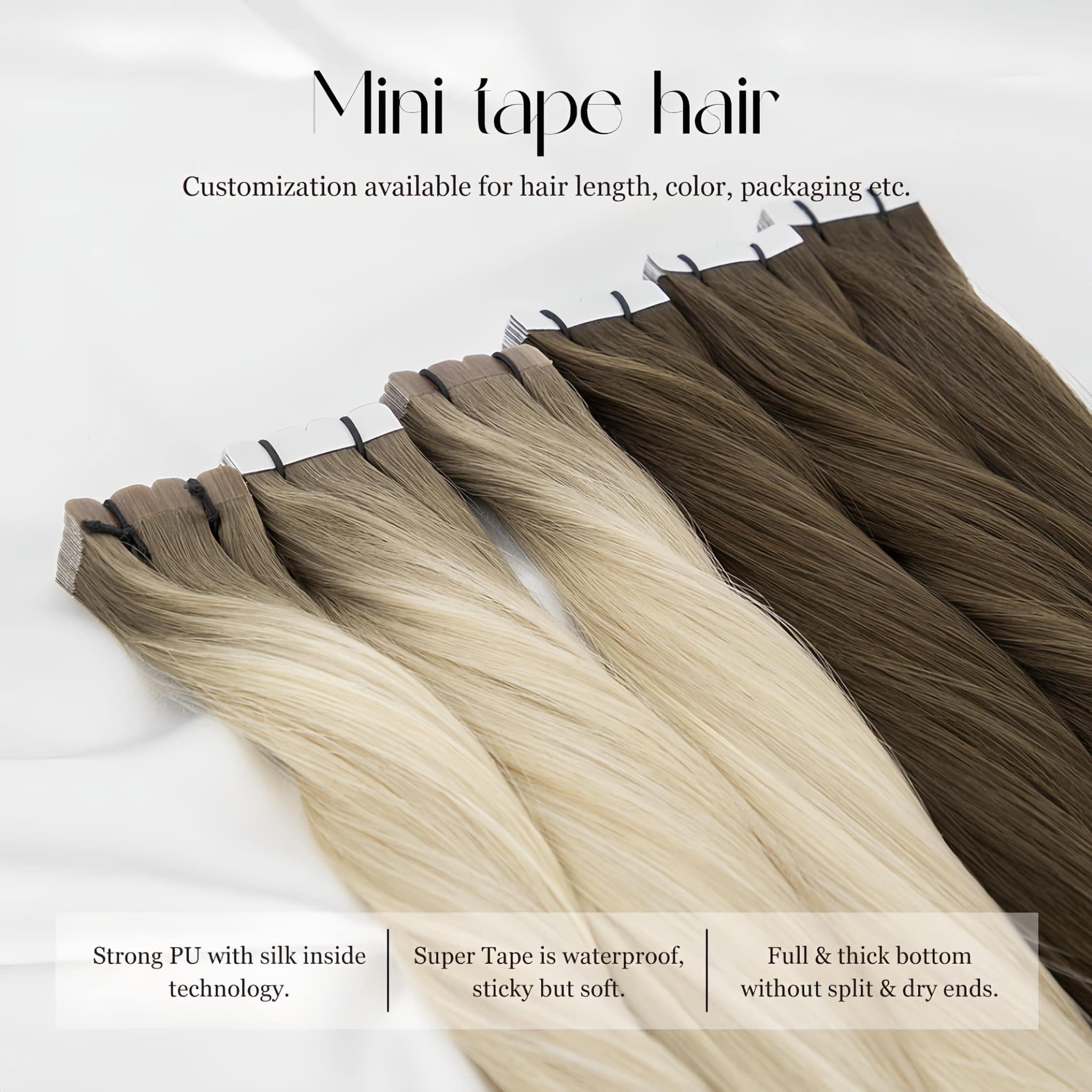 Mini Tape In Human Hair Extens - огляд і ціна Invisible Tape In Extensions Real Hair