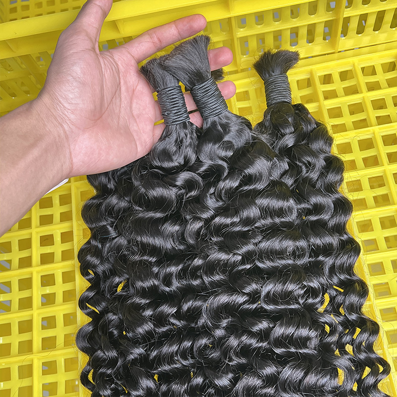 100% Human Hair Bulk for Braid - огляд і ціна Water Wave Bulk Human Hair For Braiding