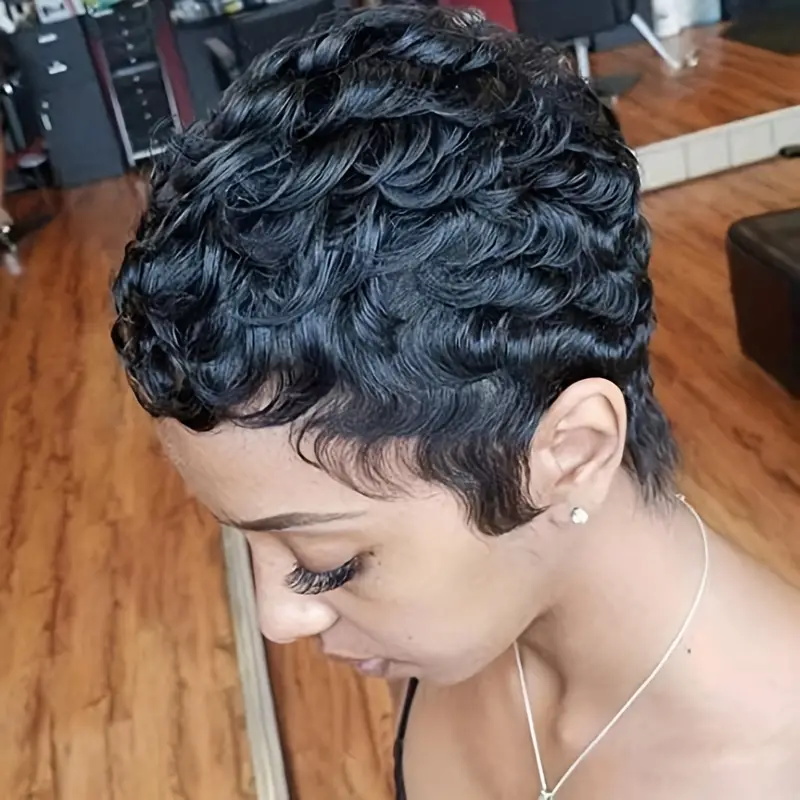 Short Bob Pixie Cut Wig Pixie  - огляд і ціна Short Pixie Cut Wig Human Hair Cheap