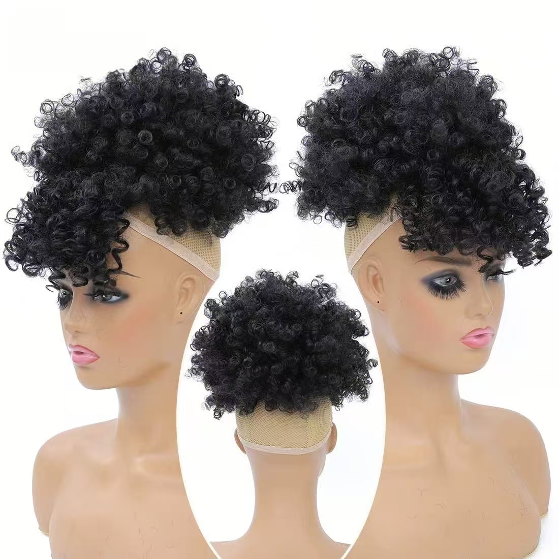 Short Drawstring Ponytail with - огляд і ціна Drawstring Afro Curly Puff Ponytail
