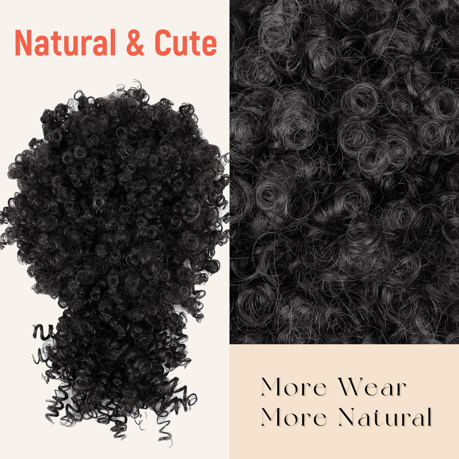Short Drawstring Ponytail with - огляд і ціна Drawstring Afro Curly Puff Ponytail