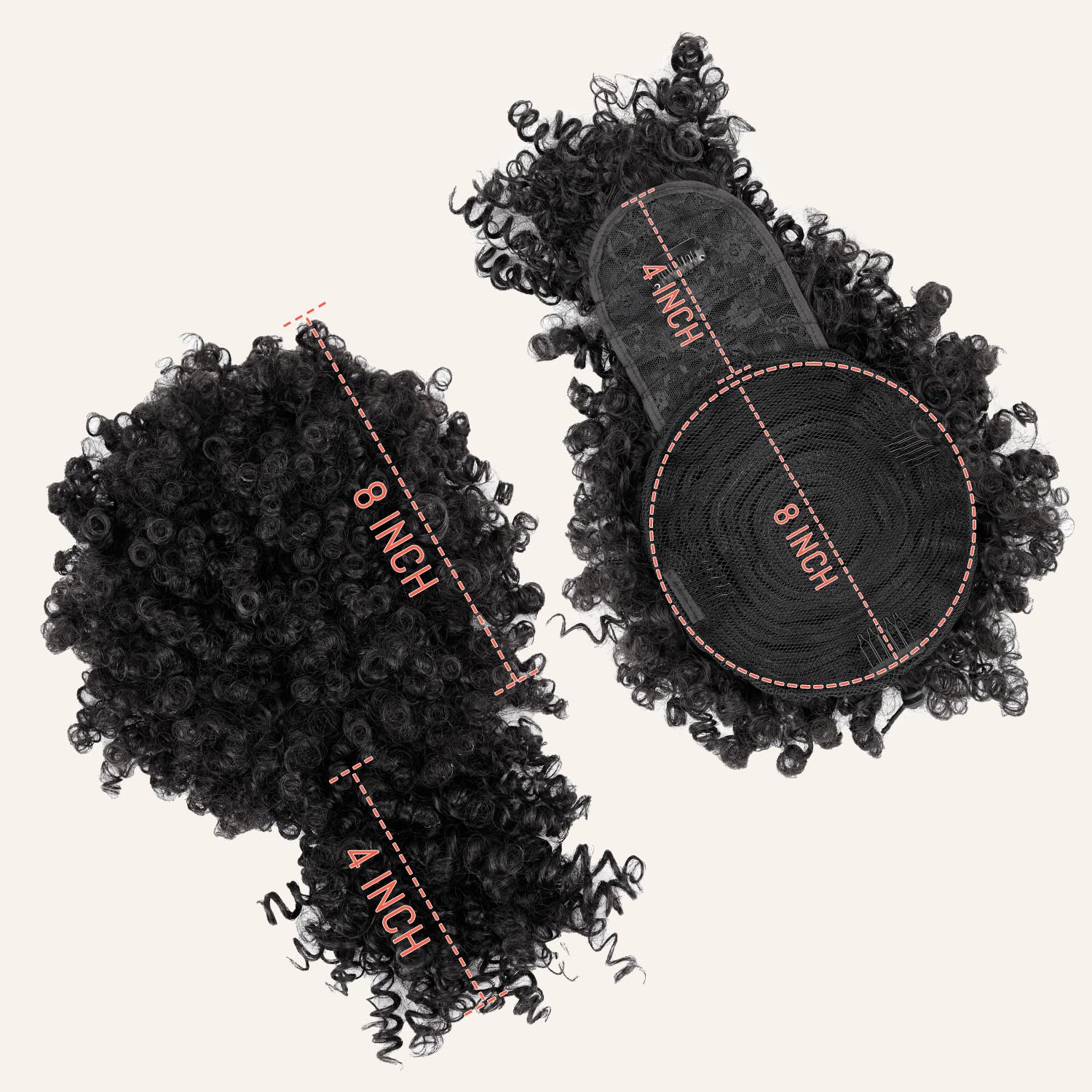 Short Drawstring Ponytail with - огляд і ціна Drawstring Afro Curly Puff Ponytail