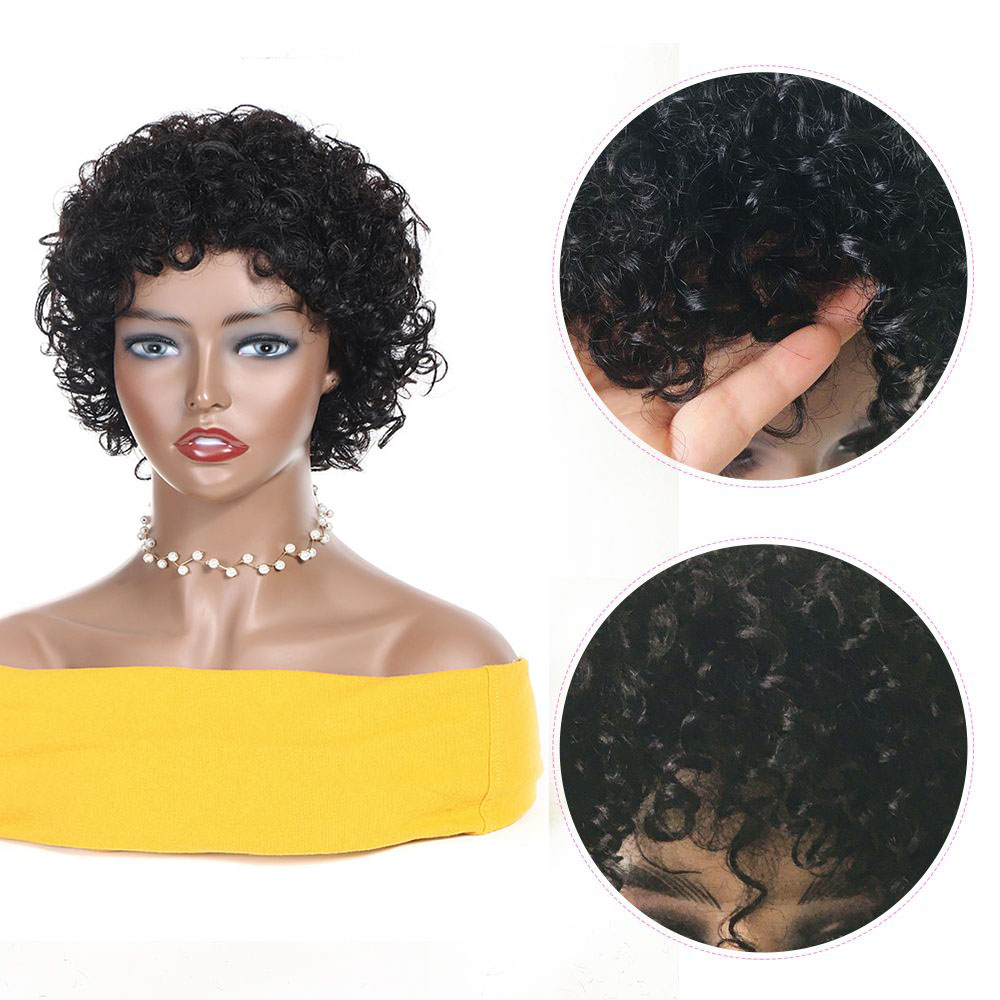 Short Pixie Cut Wig Curly Huma - огляд і ціна Short Pixie Cut Wig Human Hair Cheap