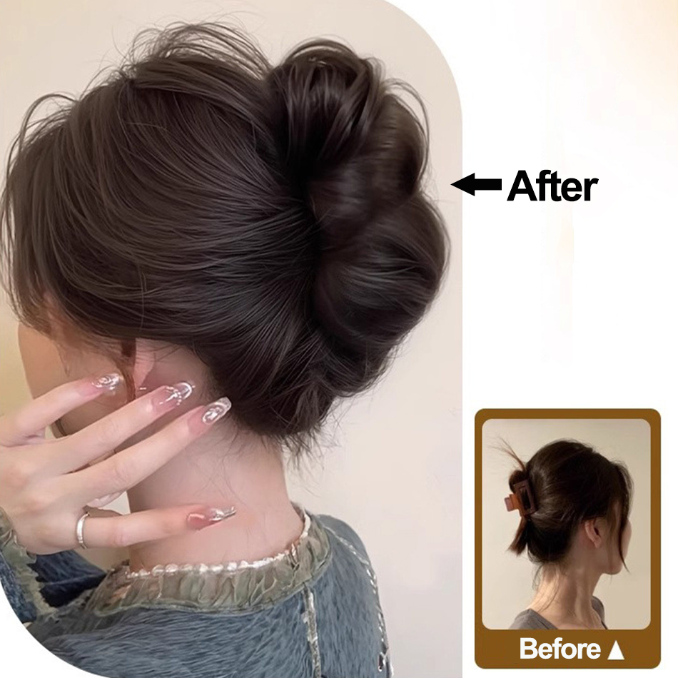 Synthetic Messy Bun Hair Piece - огляд і ціна Claw Clip Messy Bun Hair Piece