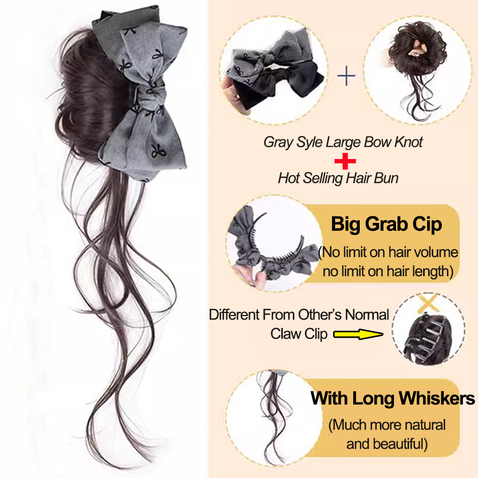 Synthetic Hair Bun Hair Extens - огляд і ціна Claw Clip Messy Bun Hair Piece