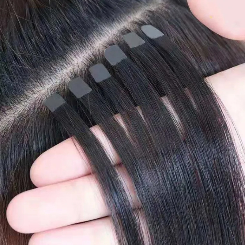 Mini Tape Hair Extensions Huma - огляд і ціна Invisible Tape In Extensions Real Hair