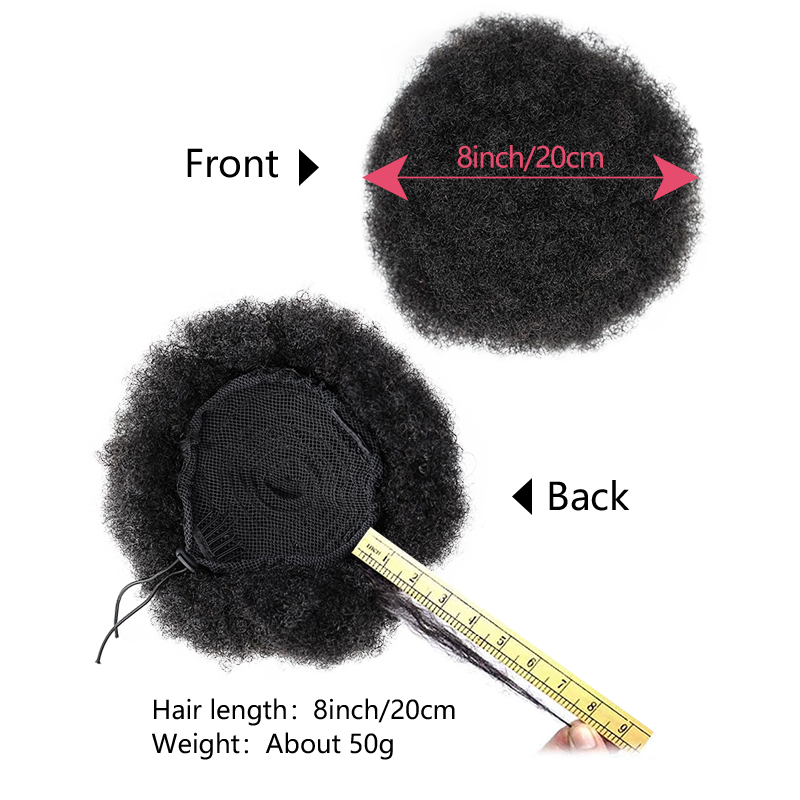 8 Inch Afro Puff Drawstring Po - огляд і ціна Drawstring Afro Curly Puff Ponytail