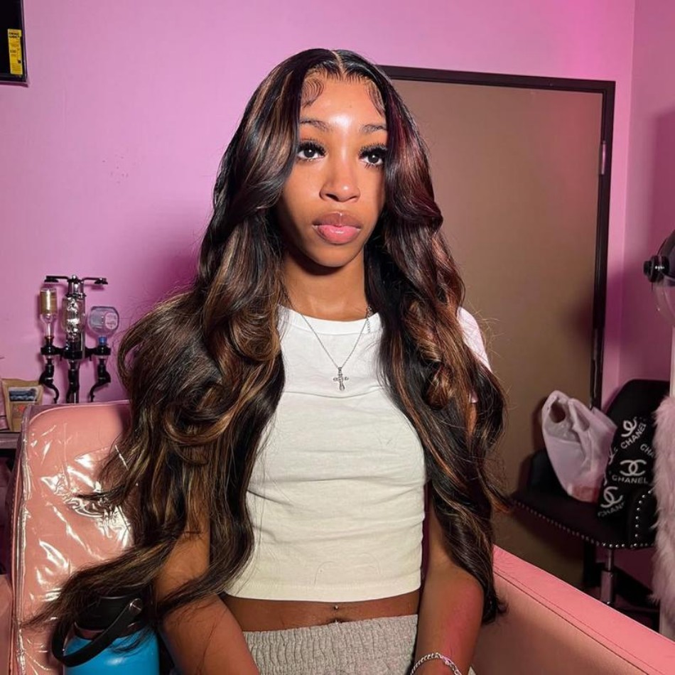 P1B30 Highlight Ombre Body Wav - огляд і ціна Hd Lace Frontal Wig Human Hair Pre Plucked