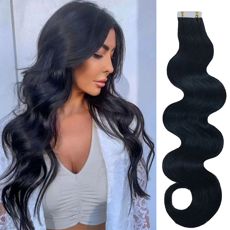 Long Body Wave Tape in Human H - огляд і ціна Invisible Tape In Extensions Real Hair
