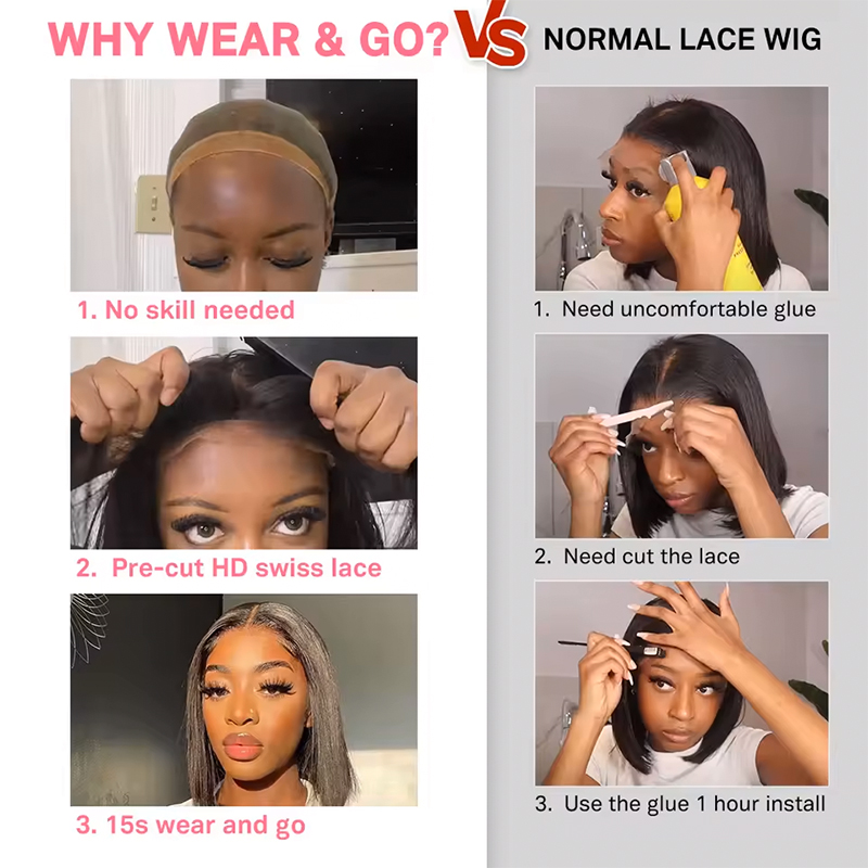220% Density Ready to Wear Bon - огляд і ціна Glueless Wear And Go Human Hair Wig