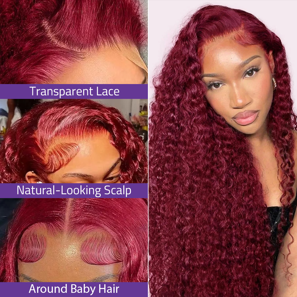30 32 40 Inch 99J Burgundy Dee - огляд і ціна Human Hair Wigs