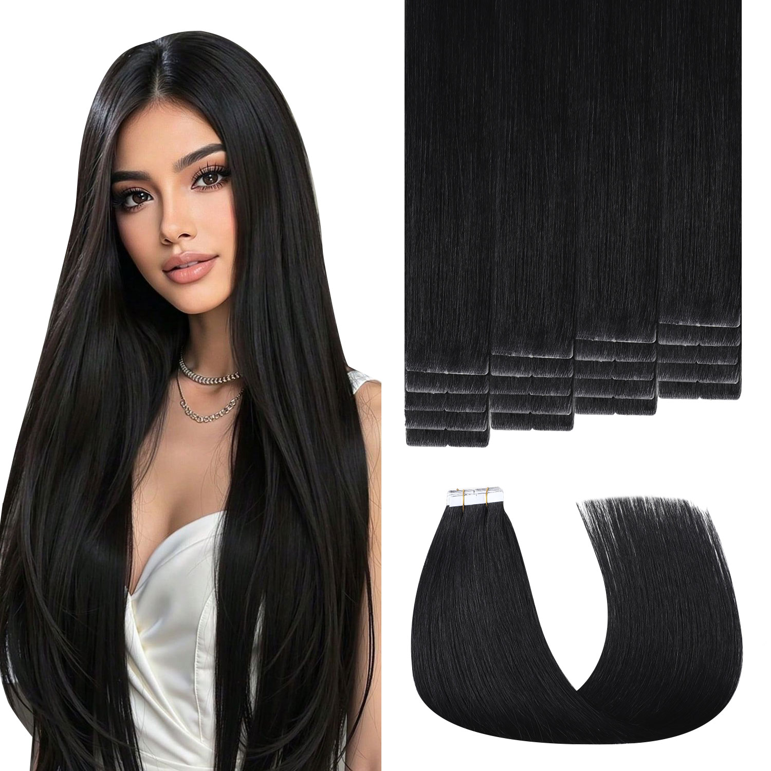 Sweetmet Invisible Tape in Hai - огляд і ціна Invisible Tape In Extensions Real Hair