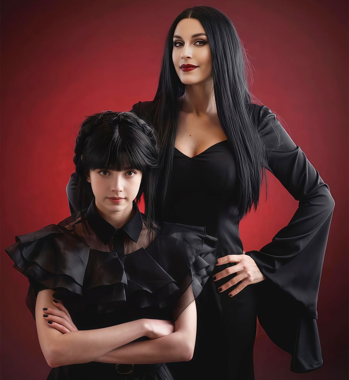 Synthetic Long Black Wig for W - огляд і ціна Synthetic Braided Wigs For Black Women