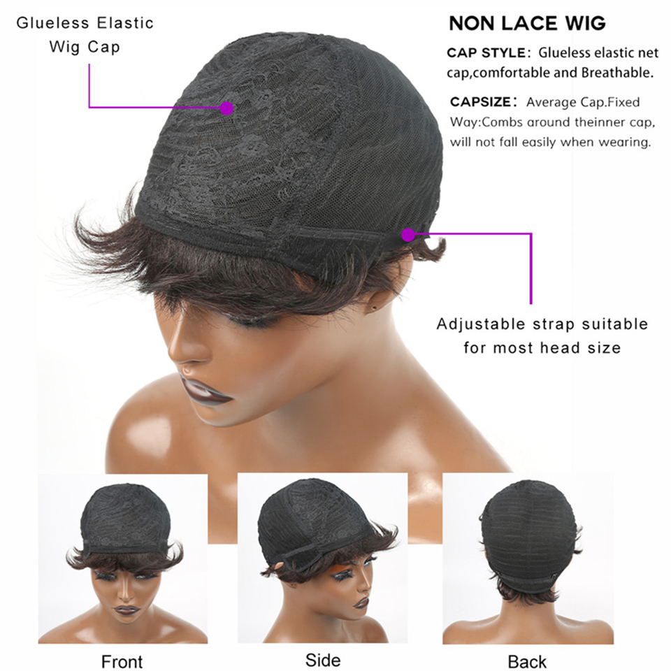 Short Human Hair Wigs Pixie Cu - огляд і ціна Short Pixie Cut Wig Human Hair Cheap