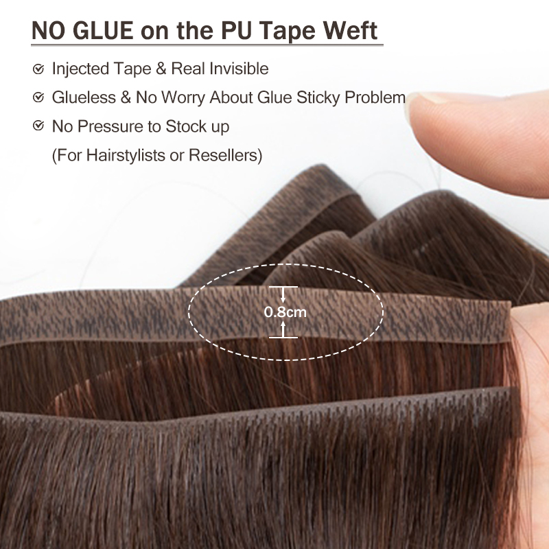 Invisible Long Tape PU Weft Hu - огляд і ціна Invisible Tape In Extensions Real Hair