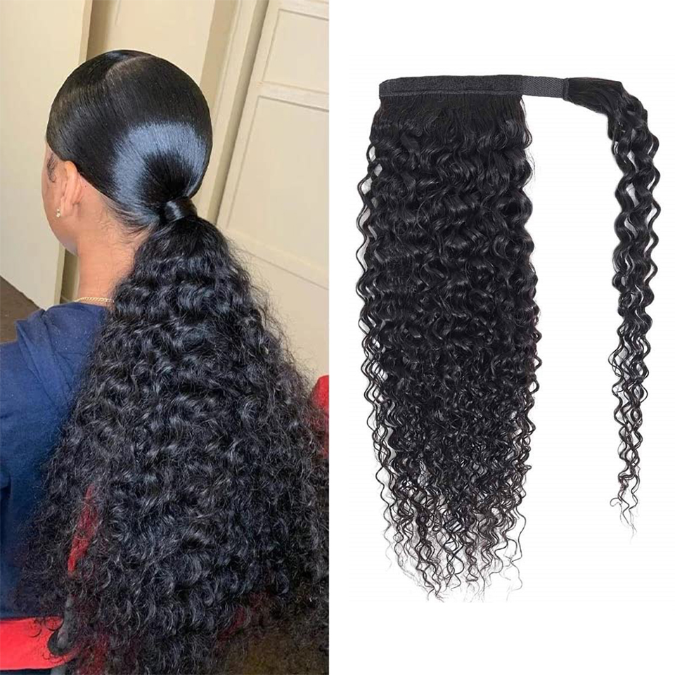 Kinky Curly Human Hair Ponytai - огляд і ціна Seamless Clip In Hair Extensions Human Hair