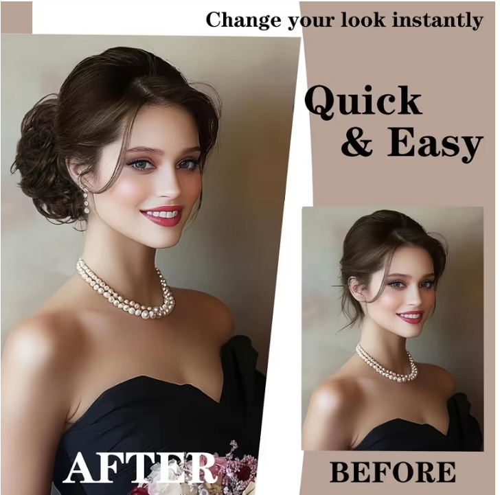 Claw Clip Curly Hair Bun Exten - огляд і ціна Claw Clip Messy Bun Hair Piece