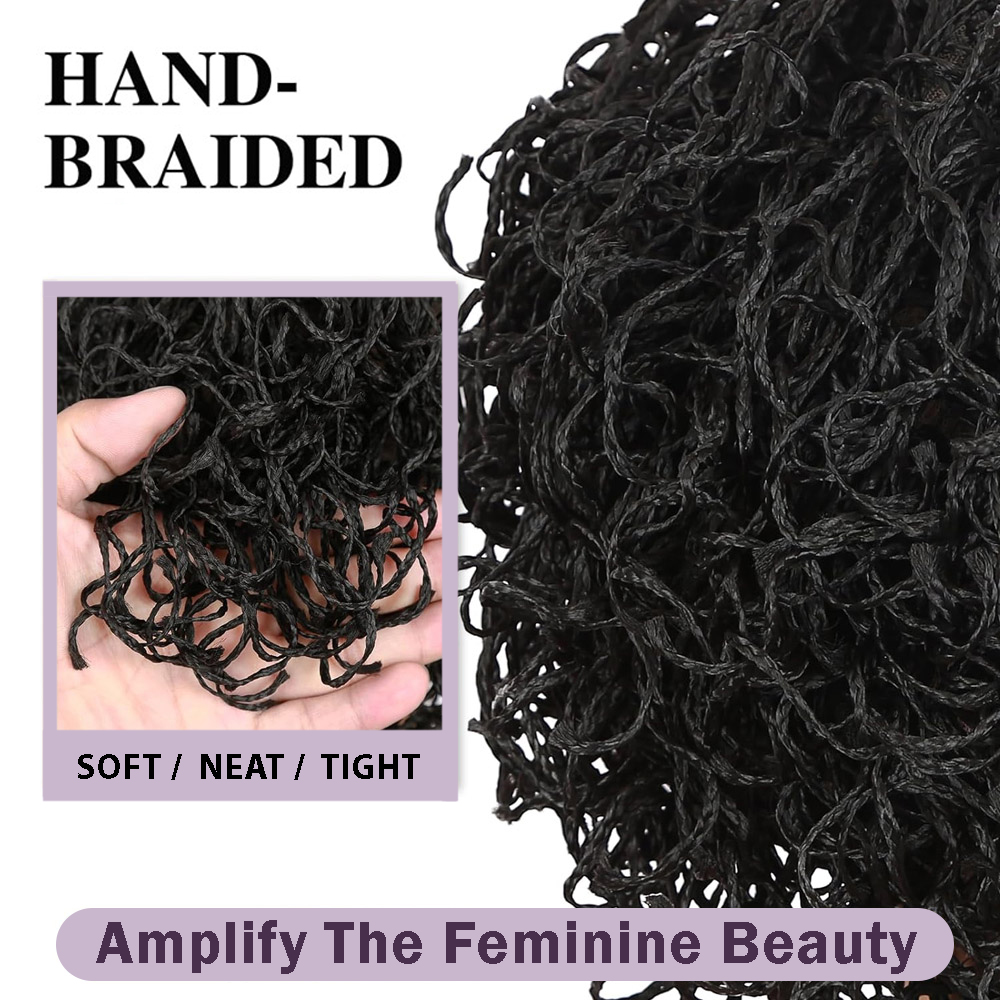 Double Full Lace Twist Box Bra - огляд і ціна Synthetic Braided Wigs For Black Women