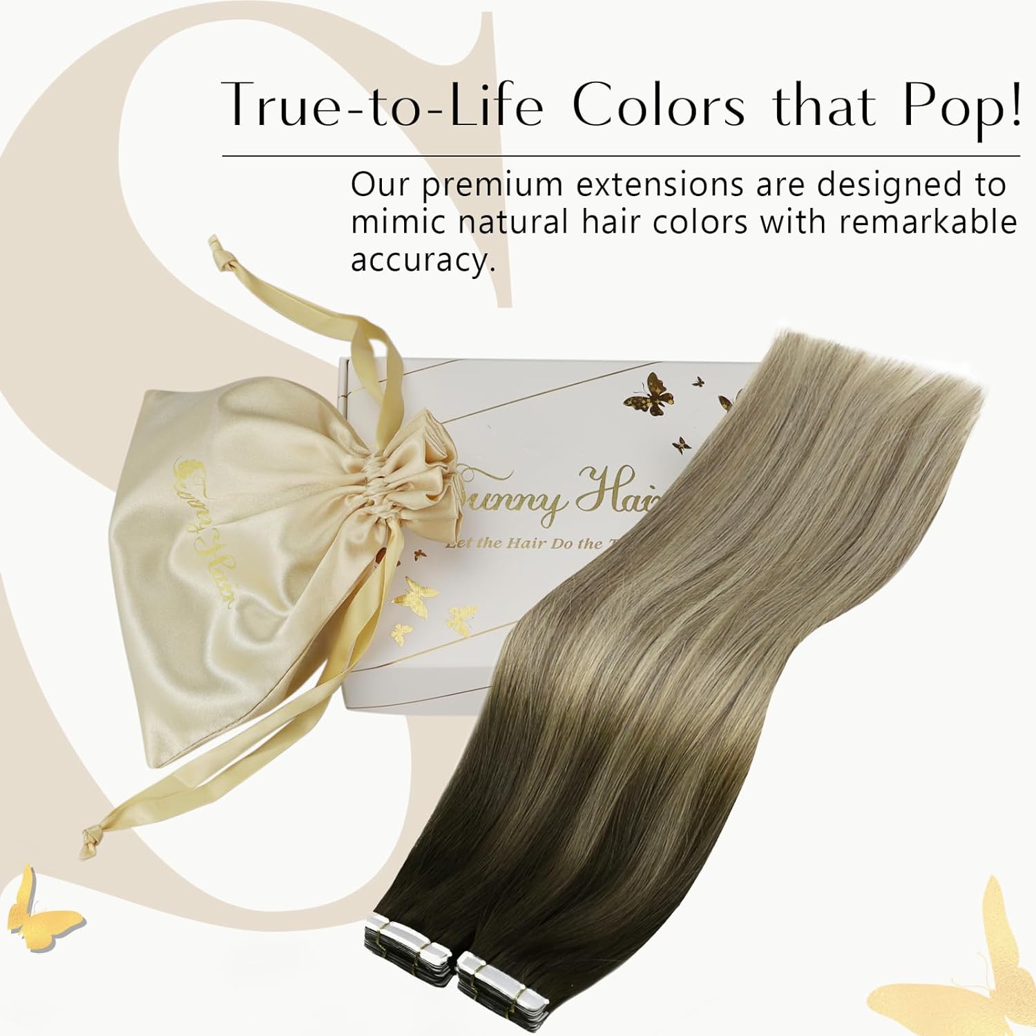 VeSunny Tape in Hair Extension - огляд і ціна Invisible Tape In Extensions Real Hair