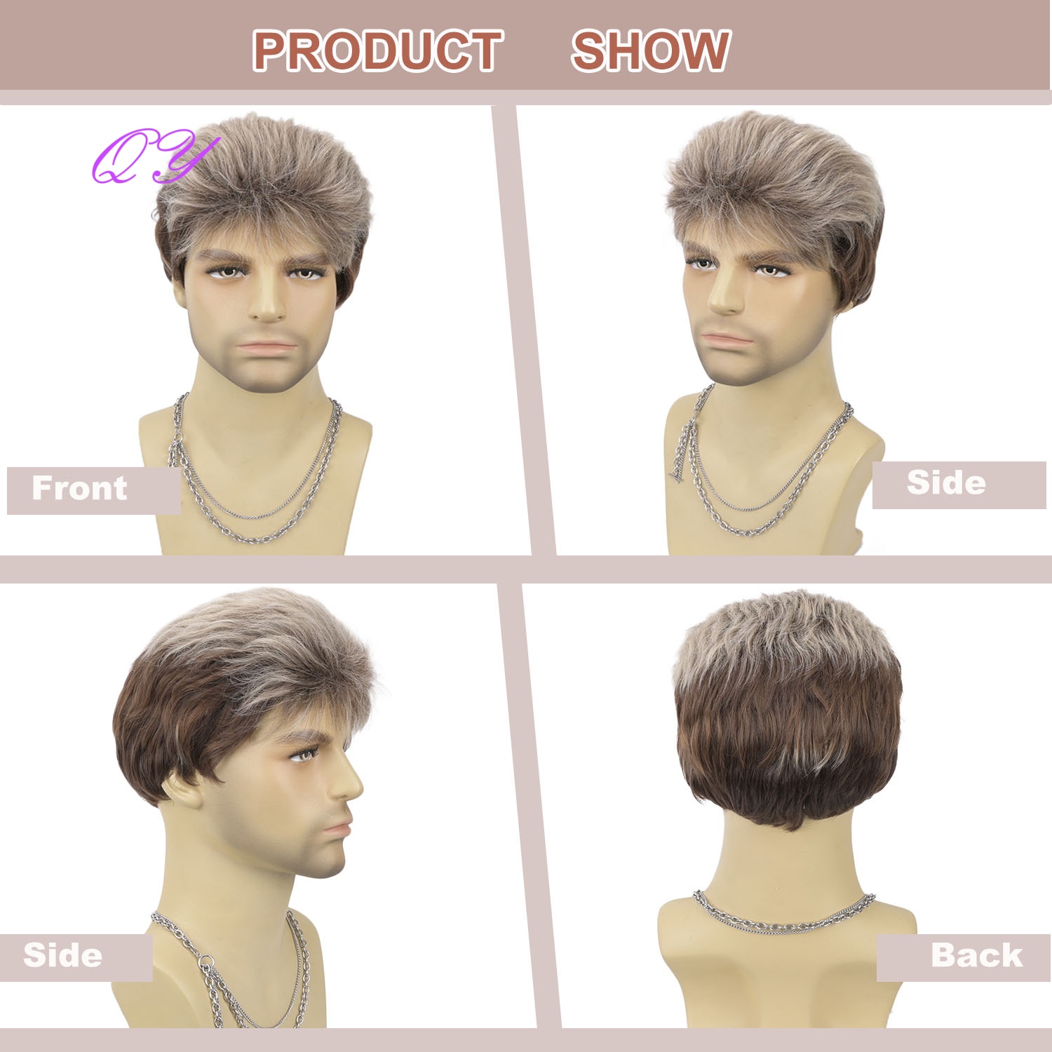 Synthetic Short Brown Flaxen M - огляд і ціна Synthetic Wigs