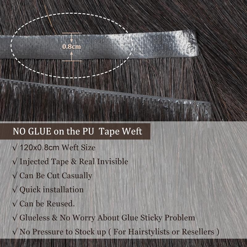 Invisible Long Tape PU Weft Hu - огляд і ціна Invisible Tape In Extensions Real Hair