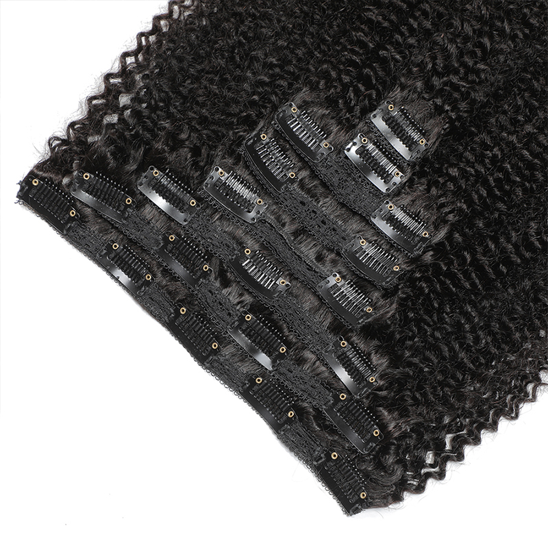 Afro Human Hair Clip In Extens - огляд і ціна Seamless Clip In Hair Extensions Human Hair