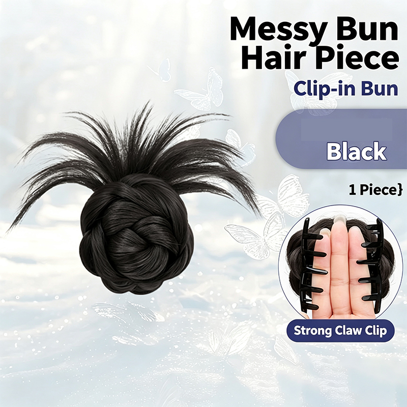 Fluffy Spiky Messy Bun Hair Pi - огляд і ціна Claw Clip Messy Bun Hair Piece