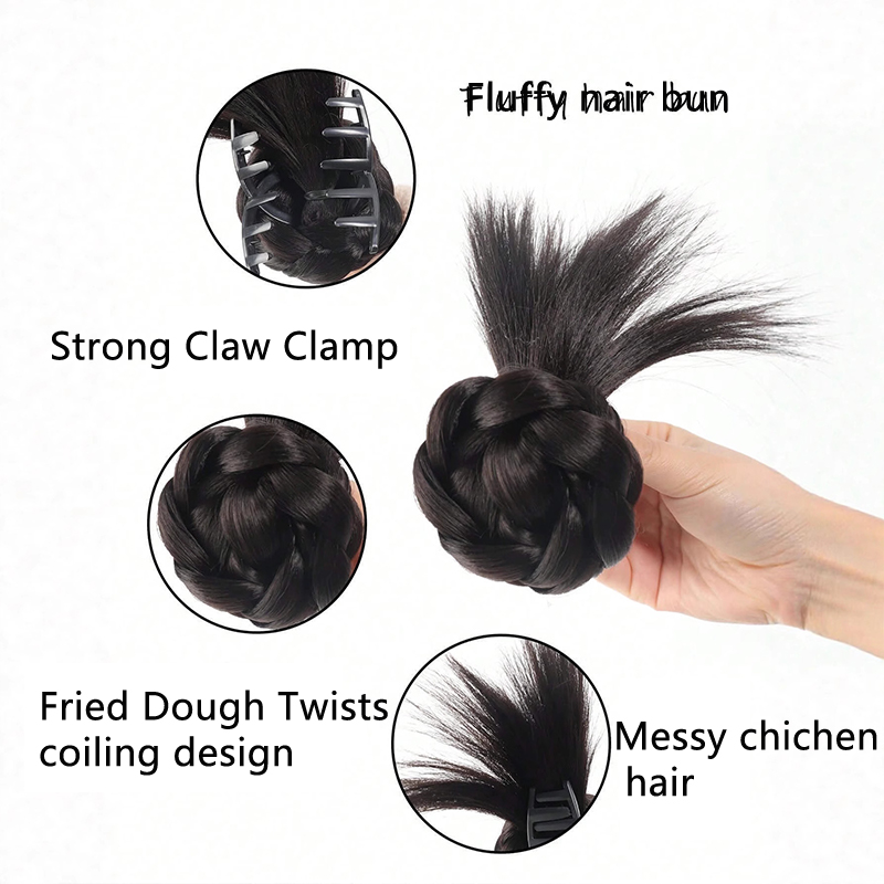 Fluffy Spiky Messy Bun Hair Pi - огляд і ціна Claw Clip Messy Bun Hair Piece