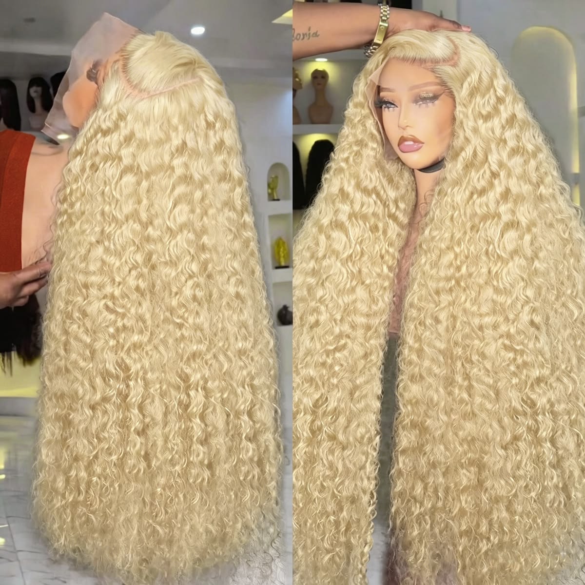 613 Deep Wave Frontal Wig 13x6 - огляд і ціна Lace Front Wigs