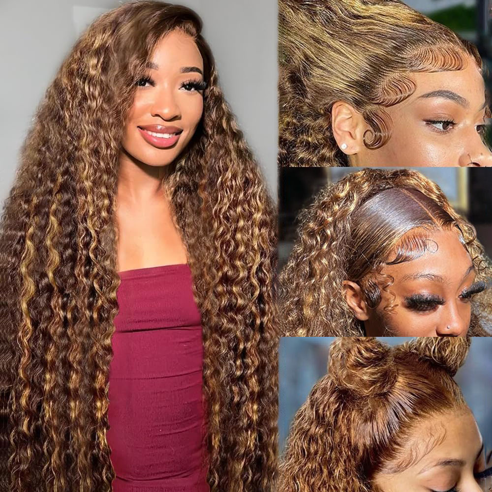 36 Inch Deep Wave P4/27 Highli - огляд і ціна Lace Front Wigs