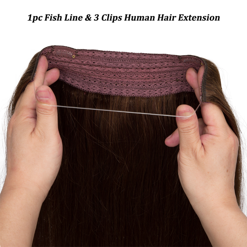 Straight Fishing Line Human Ha - огляд і ціна Seamless Clip In Hair Extensions Human Hair