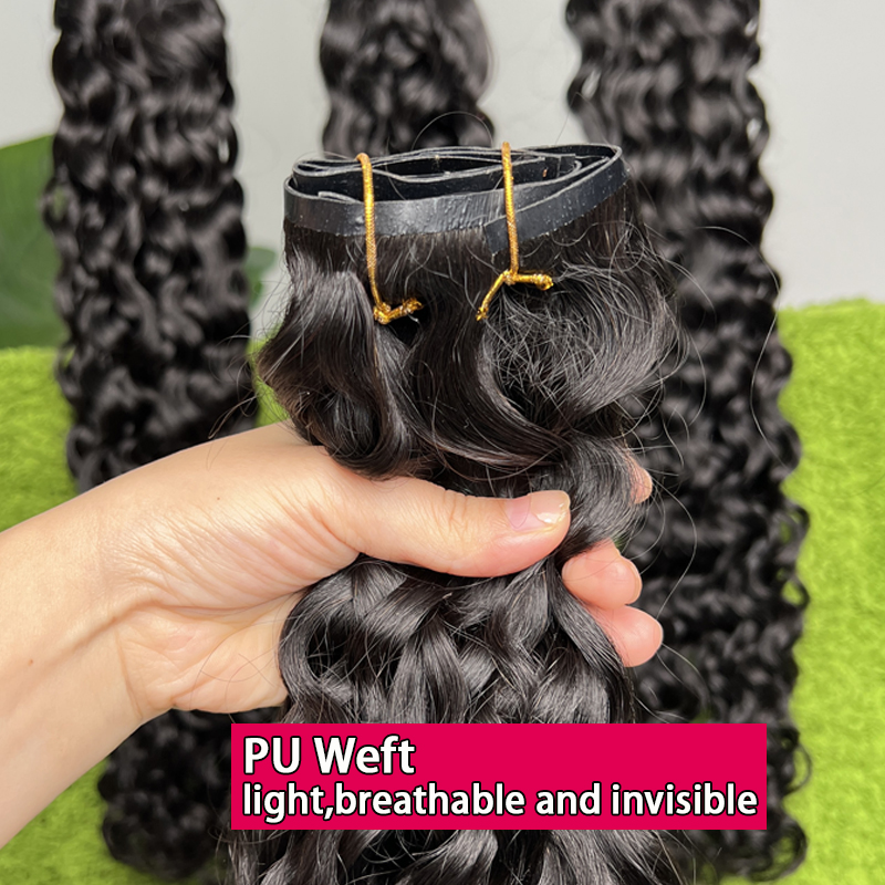 Water Wave Clips In Human Hair - огляд і ціна Seamless Clip In Hair Extensions Human Hair