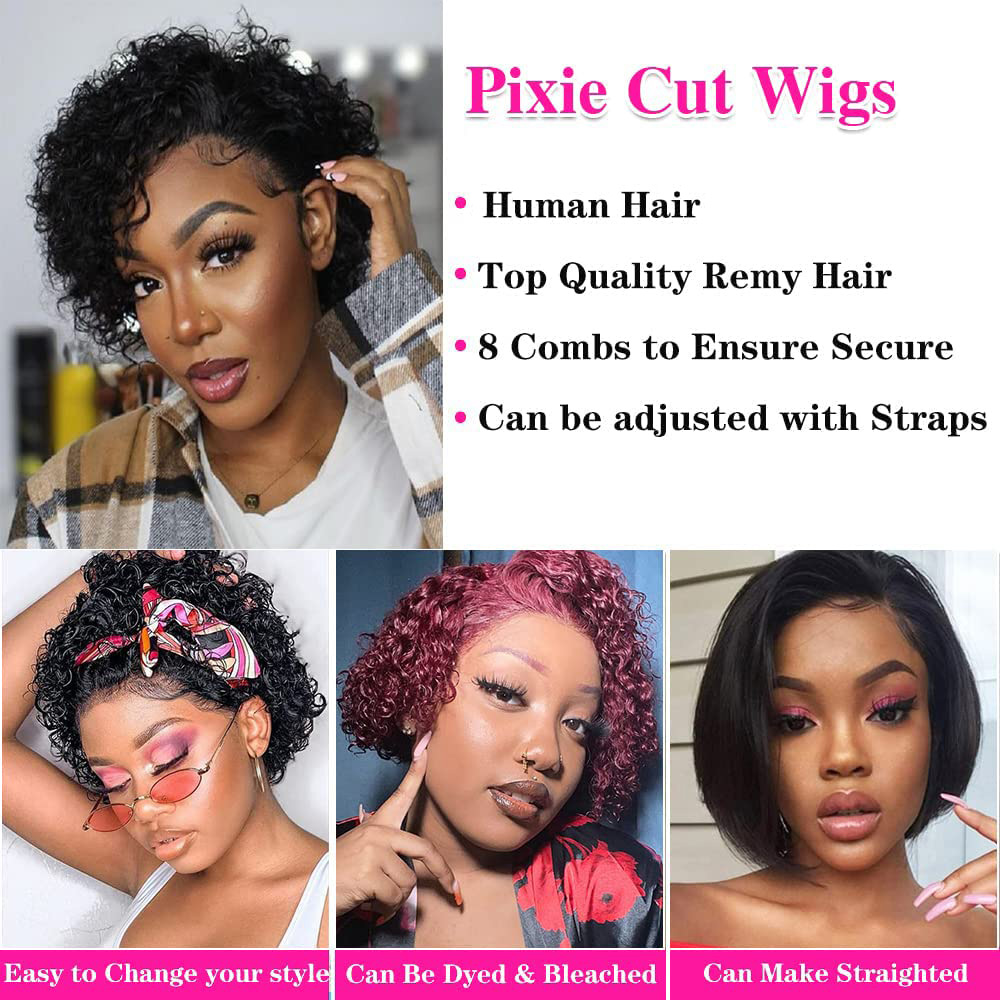 Pixie Cut Wigs 13x4 Pixie Curl - огляд і ціна Short Pixie Cut Wig Human Hair Cheap