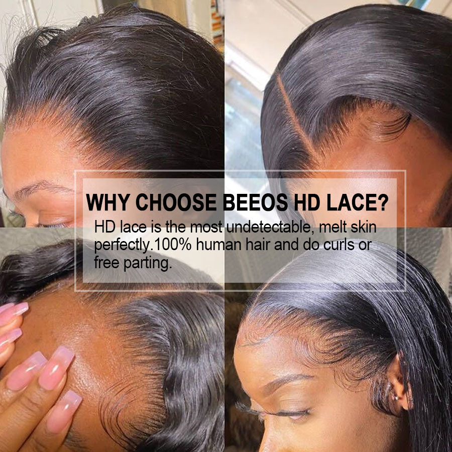 250% 13x4 HD Transparent Lace  - огляд і ціна Hd Lace Frontal Wig Human Hair Pre Plucked