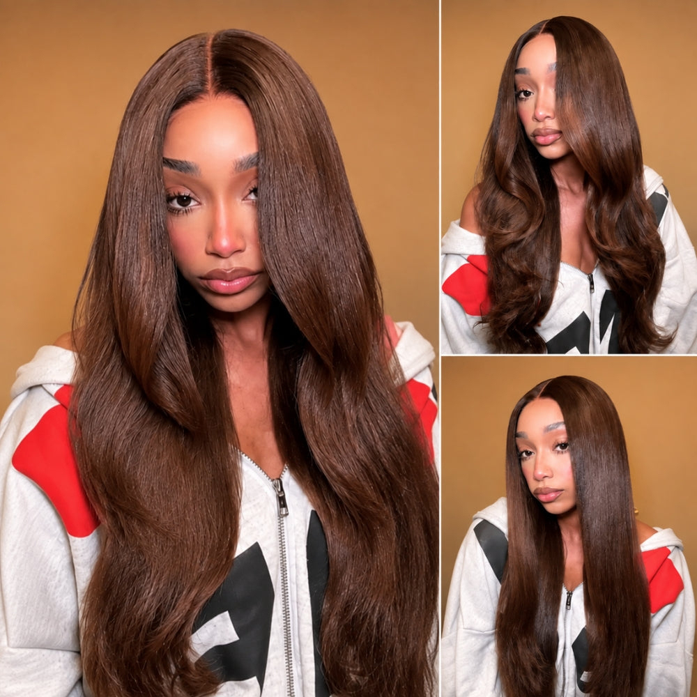 30 40 46 Inch Bone Straight Ch - огляд і ціна Hd Lace Frontal Wig Human Hair Pre Plucked