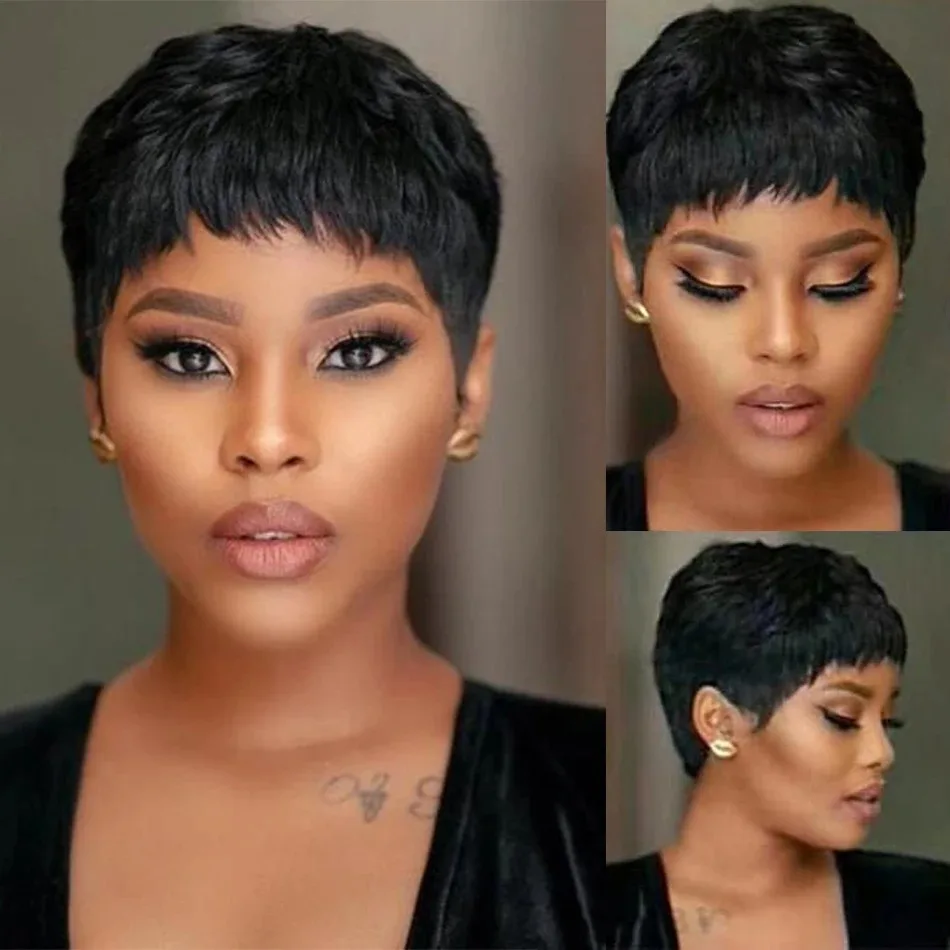 Short Human Hair Wigs Pixie Cu - огляд і ціна Short Pixie Cut Wig Human Hair Cheap