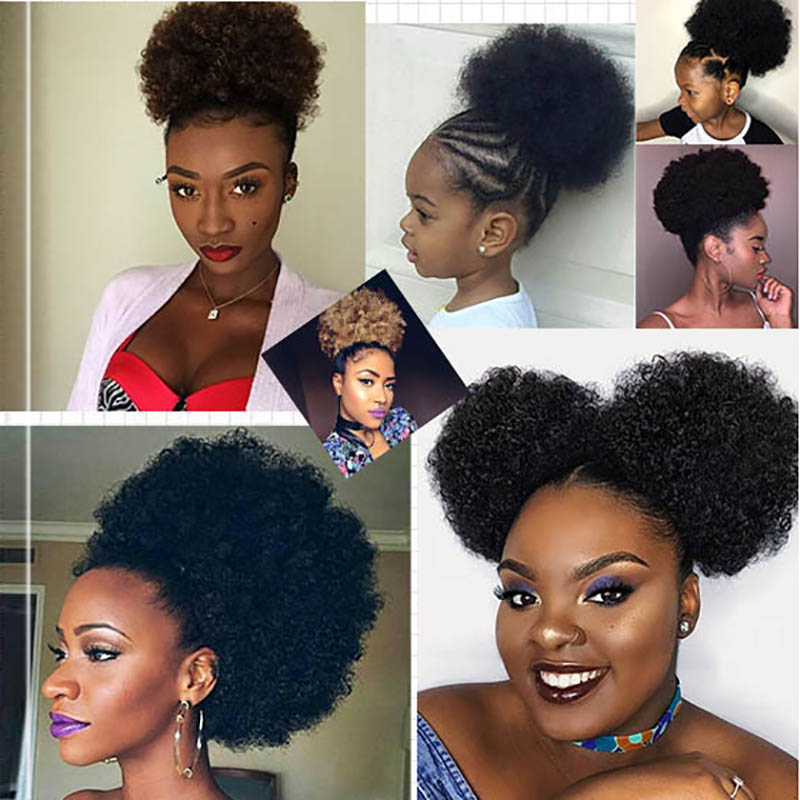 Large Afro Puff Ponytail Exten - огляд і ціна Drawstring Afro Curly Puff Ponytail